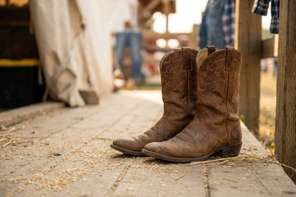 pair of cowboy boots